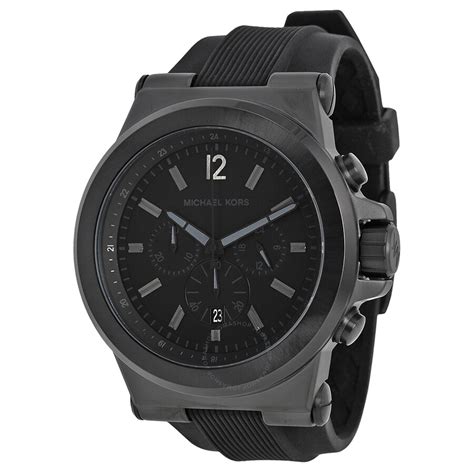 black michael kors band for smart watches|Michael Kors black silicone watch.